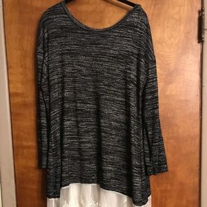 Bellamie Lace Hem Top 1XL